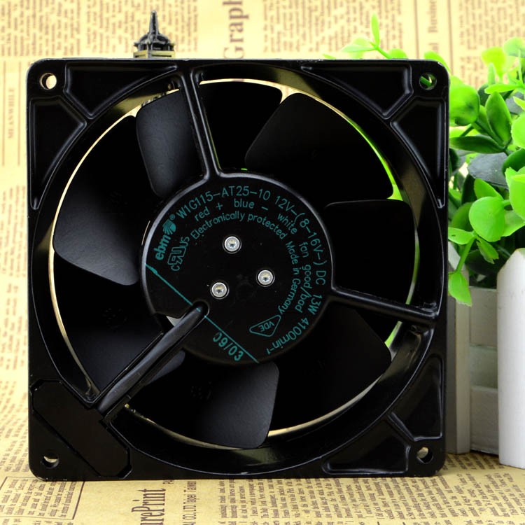 EBM W1G115-AT25-10 12V 13W 3-wire cooling fan