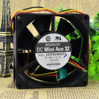 Sanyo denki  109P0948H203 DC48V  0.1A DC Mini ACE 32  BRUSHLESS fan