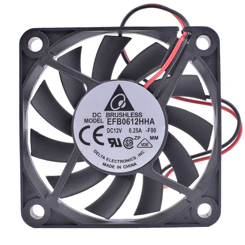 Delta EFB0612HHA 6cm 60mm 12V 0.25A Double ball bearing large air volume cooling fan