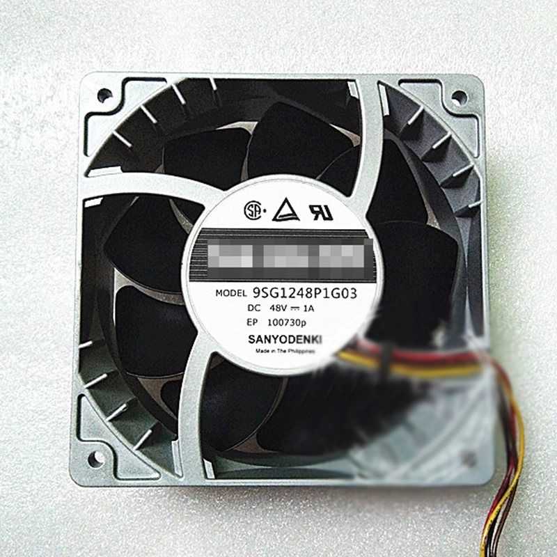 Sanyo 9SG1248P1G03 48V 1.0A 12cm 4pin PWM Metal heat-resistant fan