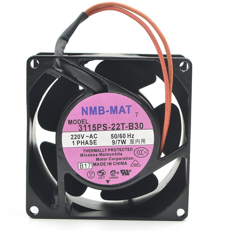 NMB  3115PS-22T-B30 AC220V 9/7W 3200RPM 2Wires 50/60HZ  Cooling Axial Fan