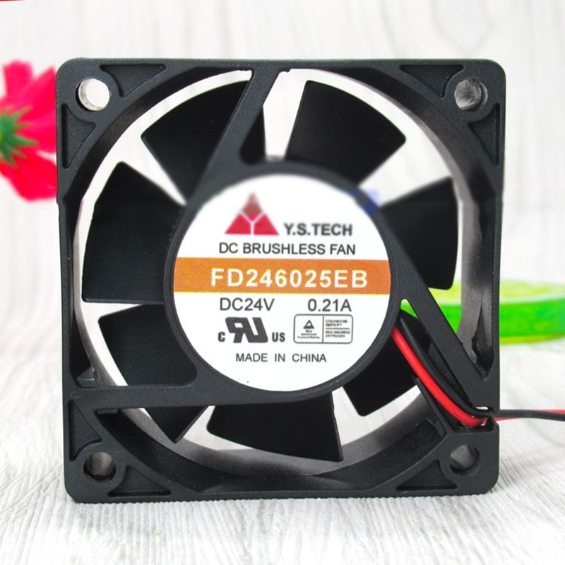 Y.S.TECH FD246025EB 60*60*25mm 24V 0.21A 50RPM cooling fan