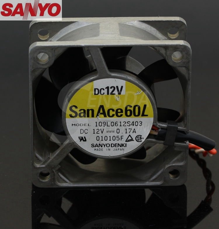 SANYO 109L0612S403 60mm DC12V metal frame server inverter axial cooling fans