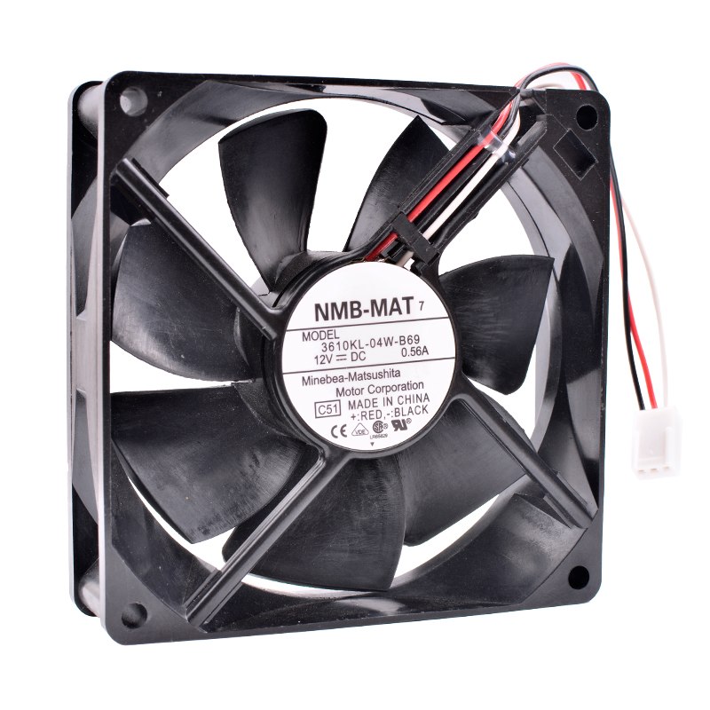 NMB 3610KL-04W-B69 12V DC 0.56A Double ball bearing fan