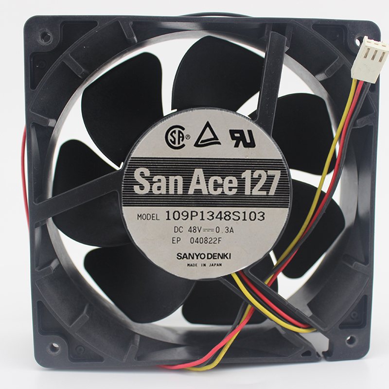 Sanyo 109P1348S103 48V 0.3A 12038 12.7CM three-wire cooling fan