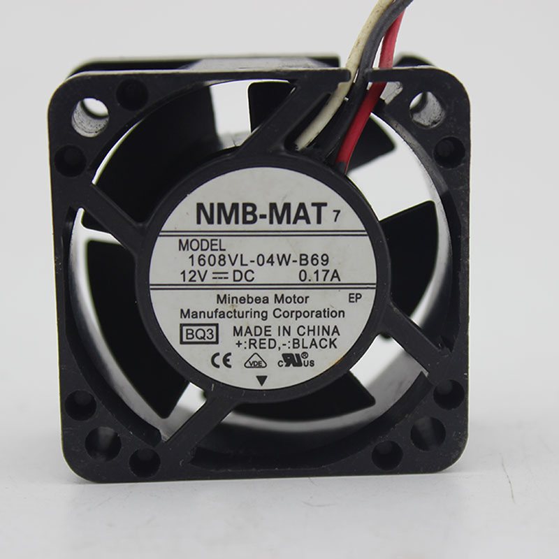 NMB 1608VL-04W-B69 40*40*mm 12VDC 0.17A 3pin cooling fan