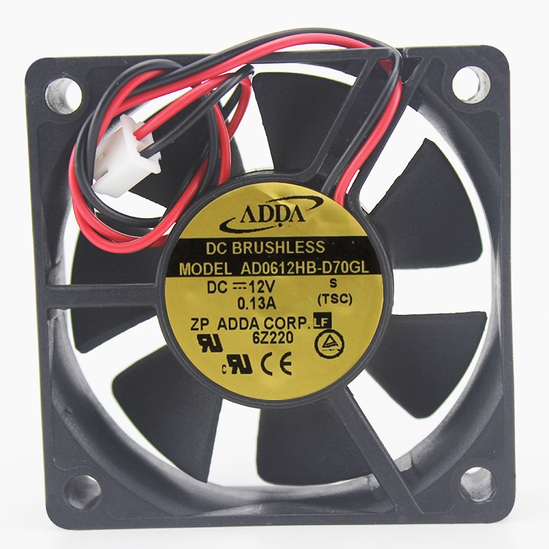 ADDA AD0612HB-D70GL DC 12V 0.13A double ball bearing cooling fan