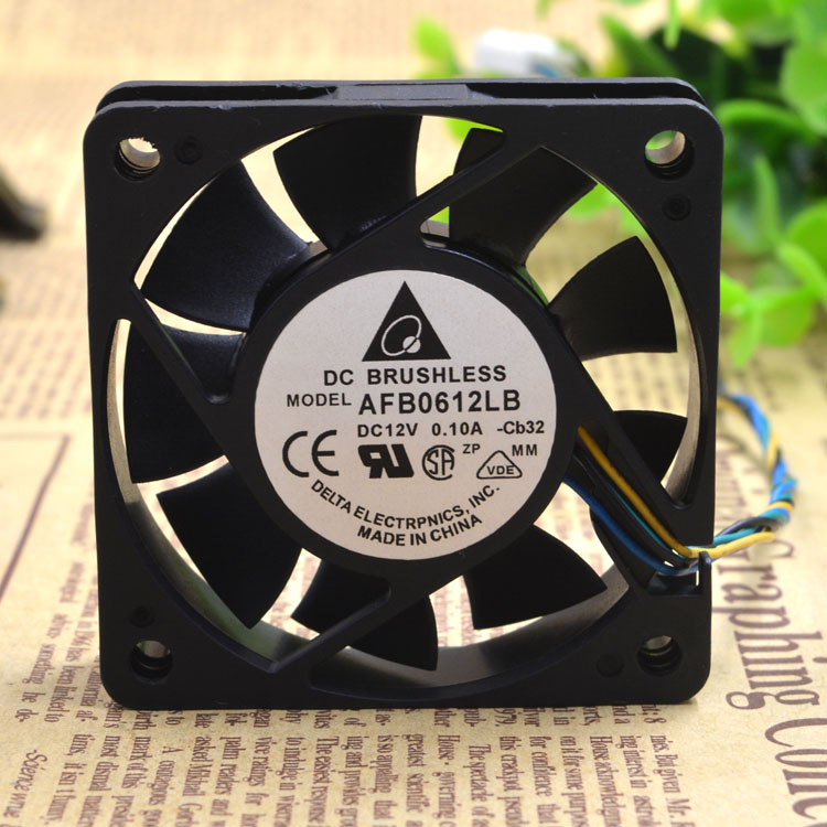 Delta AFB0612LB 12V 0.10A 4-wire PWM temperature control CPU mute cooling fan