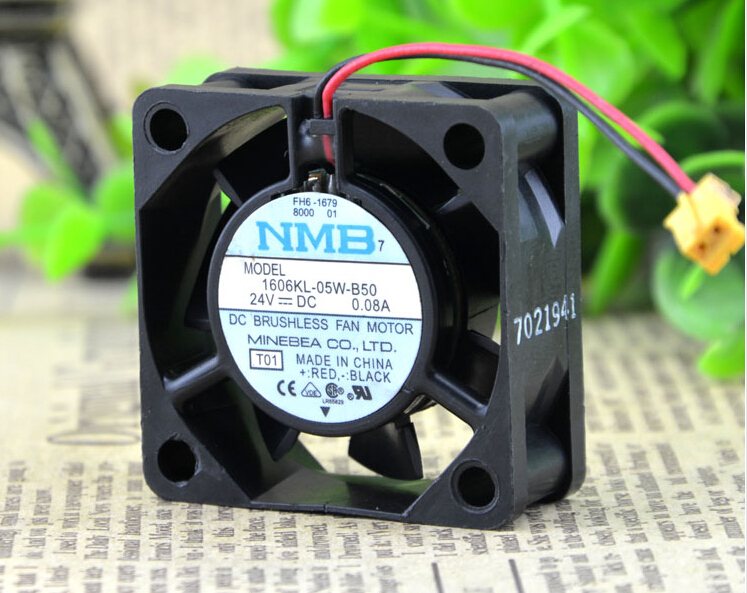 NMB 1606KL-05W-B50 24V 0.08A 2wire inverter switch cooling fan