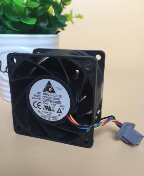 Delta PFR0612UHE DC12V 1.50A 6CM 4-wire Server Large Air Cooling Fan