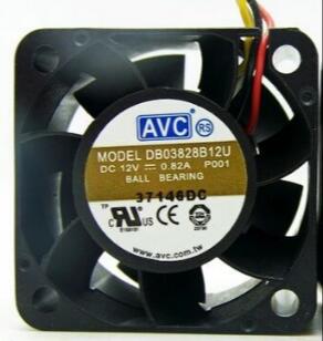 AVC DB03828B12U 12V 0.82A 3-wire server chassis cooling fan