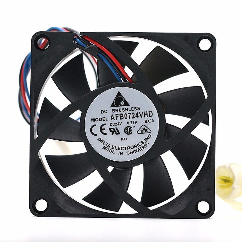 Delta AFB0724VHD DC24V 0.27A 70*70*20mm Inverter Dual Ball Bearing Cooling Fan