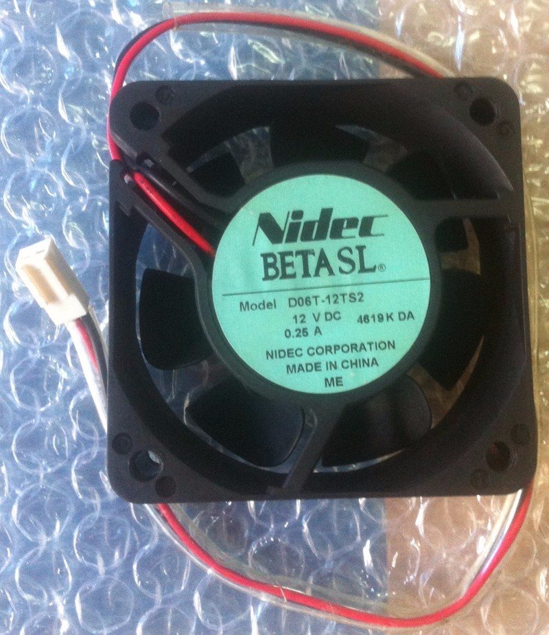 NIDEC D06T-12TS2 60*60*25mm DC12V 0.25A  2Wire Inverter Cooling Fan
