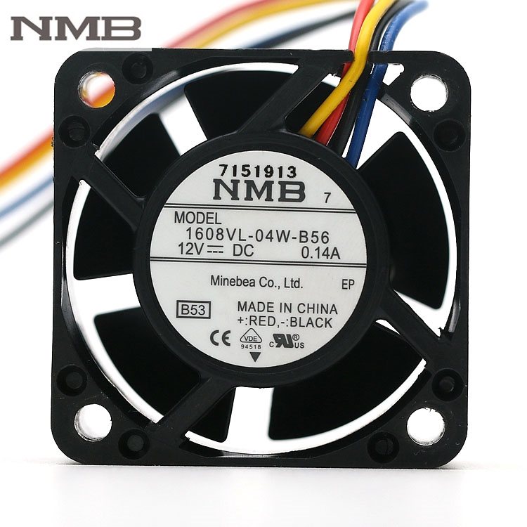 NMB 1608VL-04W-B56 12V 0.14A 9500RPM 11.3CFM axial cooling fan