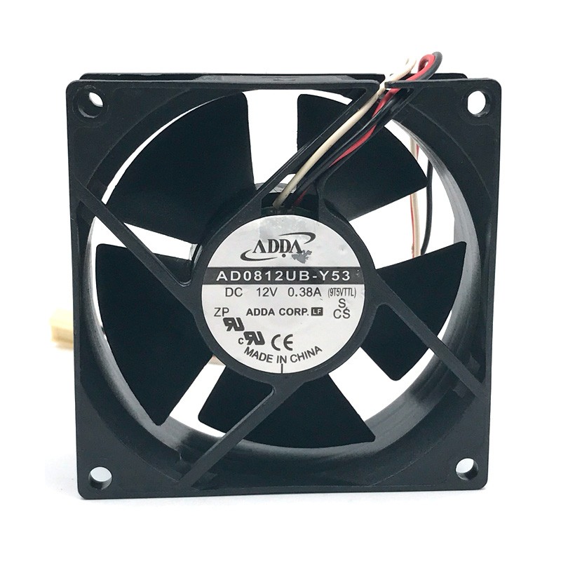 ADDA AD0812UB-Y53  8cm DC12V 0.38A 3-wires  case blower inverter cooling fan