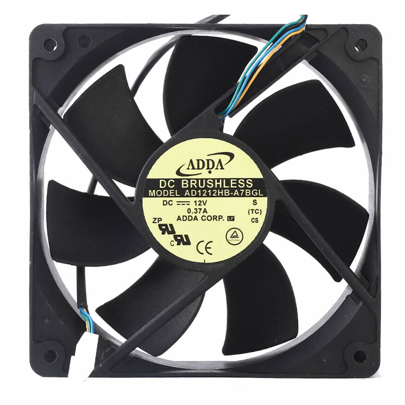 ADDA AD1212HB-A7BGL DC12V 0.37A 4wire PWM  4-wire server cooling fan