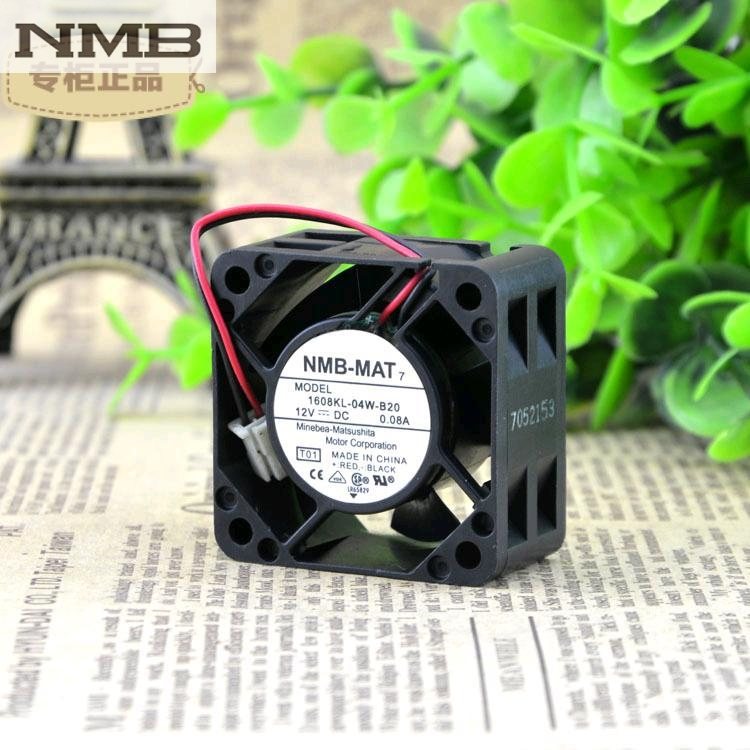 NMB 1608KL-04W-B20 4CM 40 12V 0.08A two lines silent cooling fan