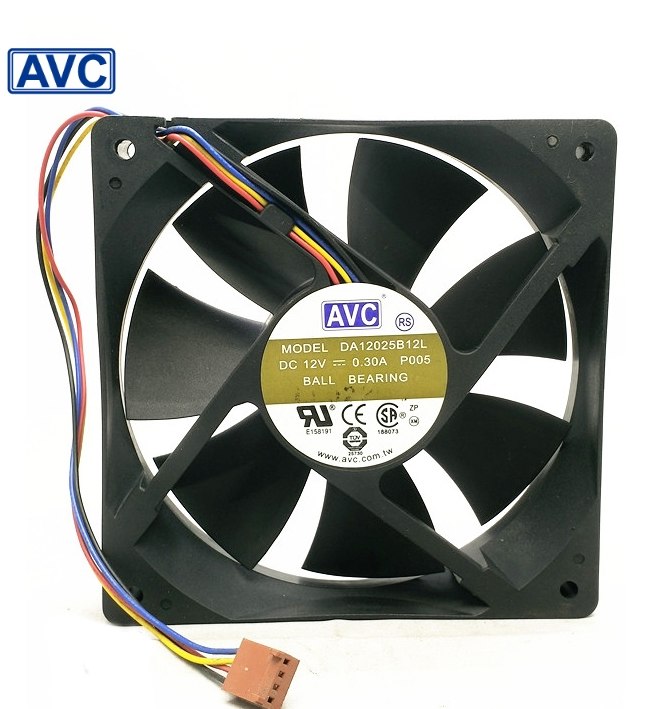 AVC DA125B12L 2V 0.3A 12cm ball bearing cooling fan