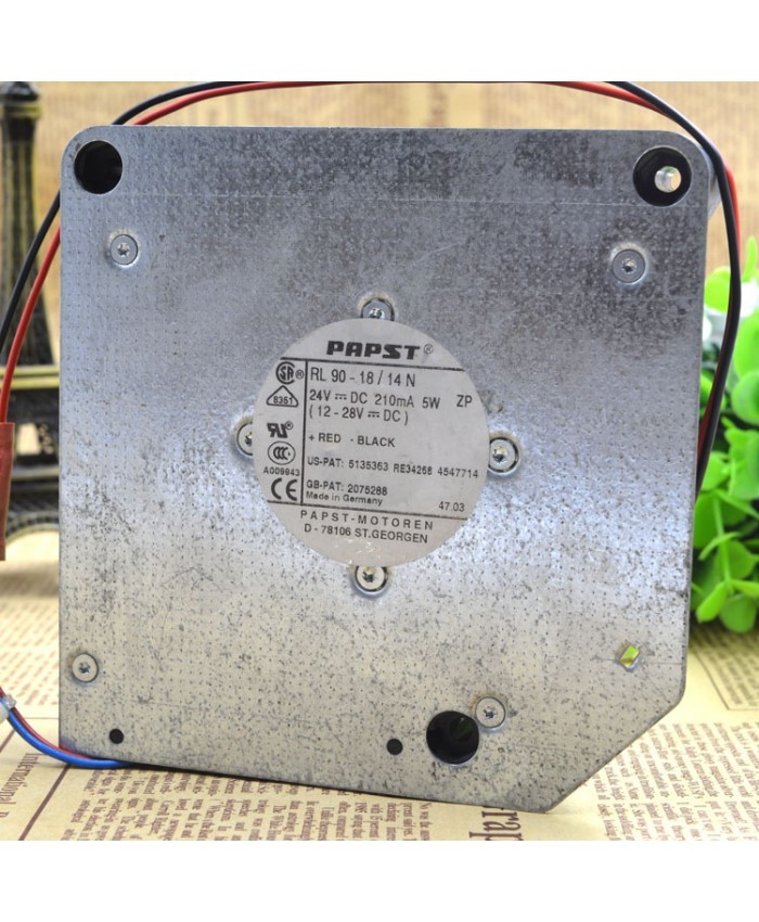 PAPST RL90-18/14N 24V 210MA 5W 2-wire cooling fan