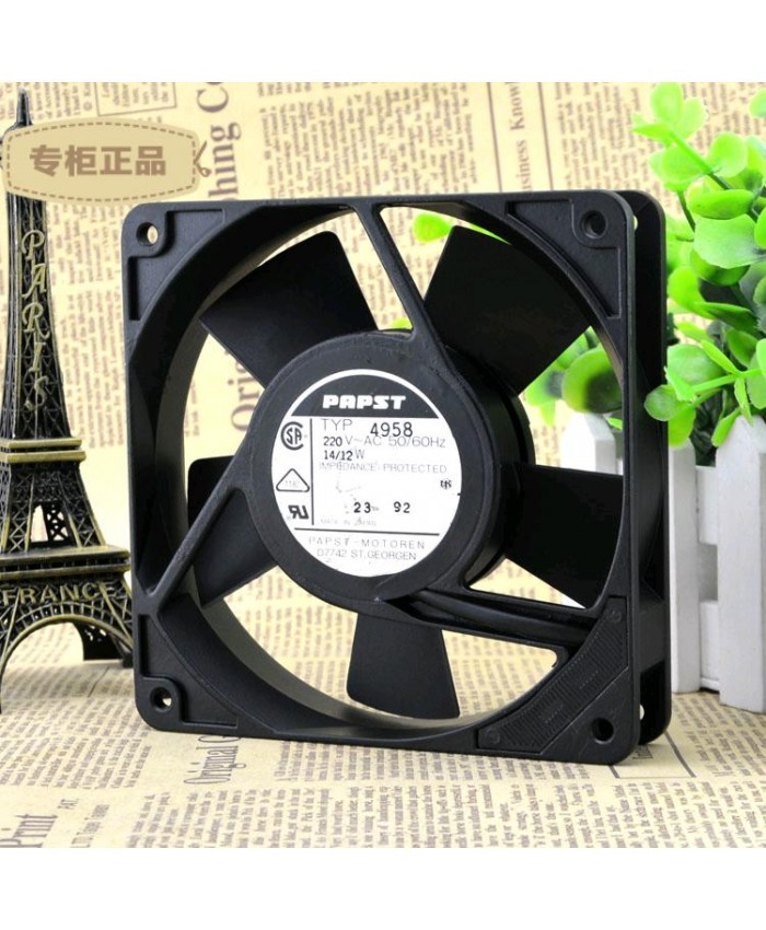 PAPST TYP4958 12CM 220V 14/12W Double ball bearing cooling fan