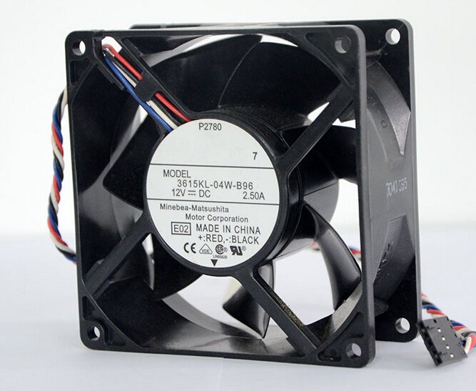 NMB 3615KL-04W-B96 92mm*92mm*38mm 12V 2.50A  four wire fan