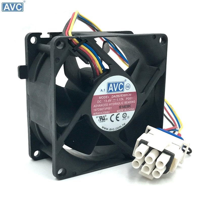 AVC DAZB0838RCM-PG01 13.6V 0.17A ball bearing fan