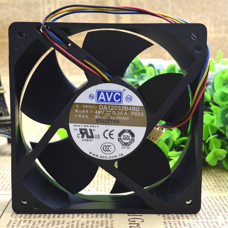 AVC DA12032B48U 48V 0.35A double ball bearing cooling fan