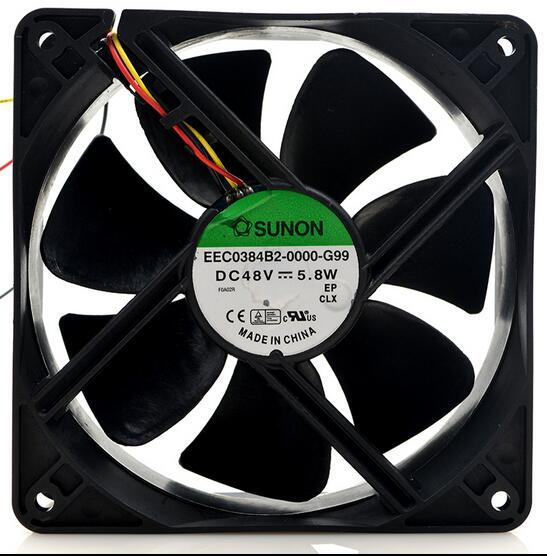 SUNON EEC0384B2-0000-G99 DC 48V 5.8W 3-Wire Cooling Fan