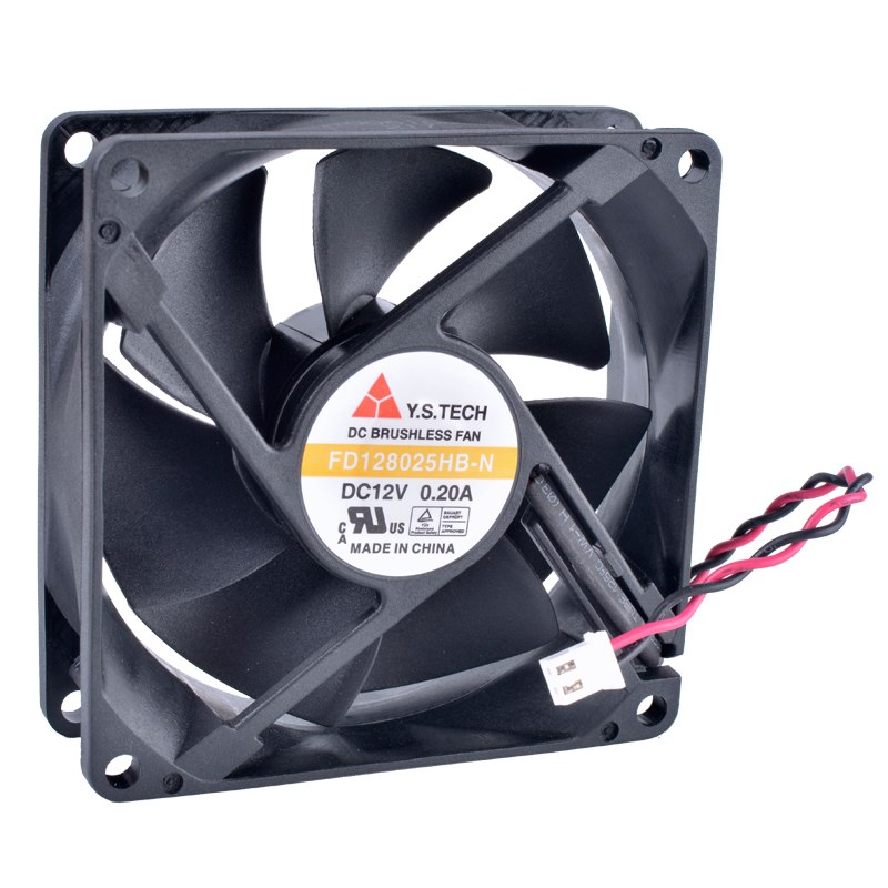 Y.S.TECH FD128025HB-N DC12V 0.20A Double ball bearing Brushless fan