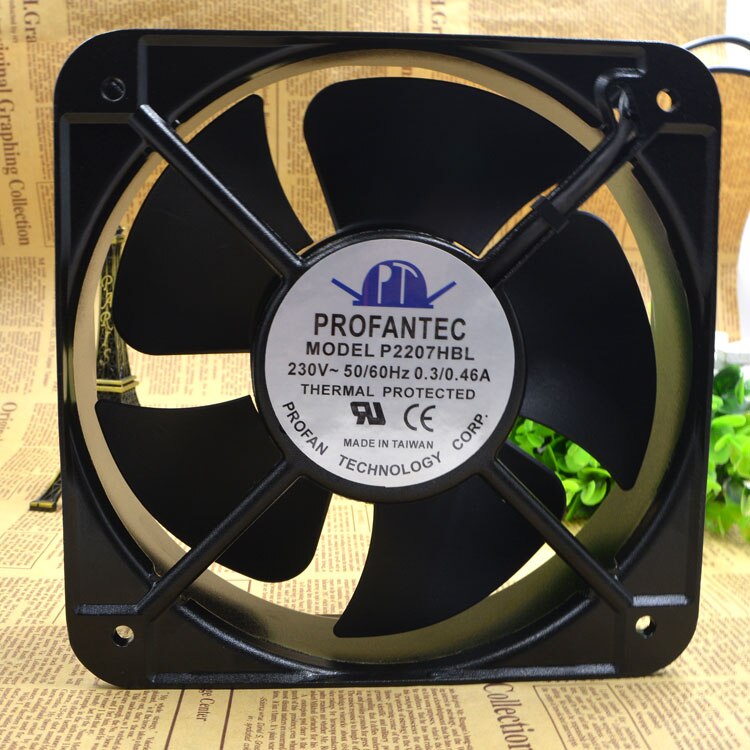 PROFANTEC P2207HBL AC220V 20CM 0.3A thermal protected cooling fan