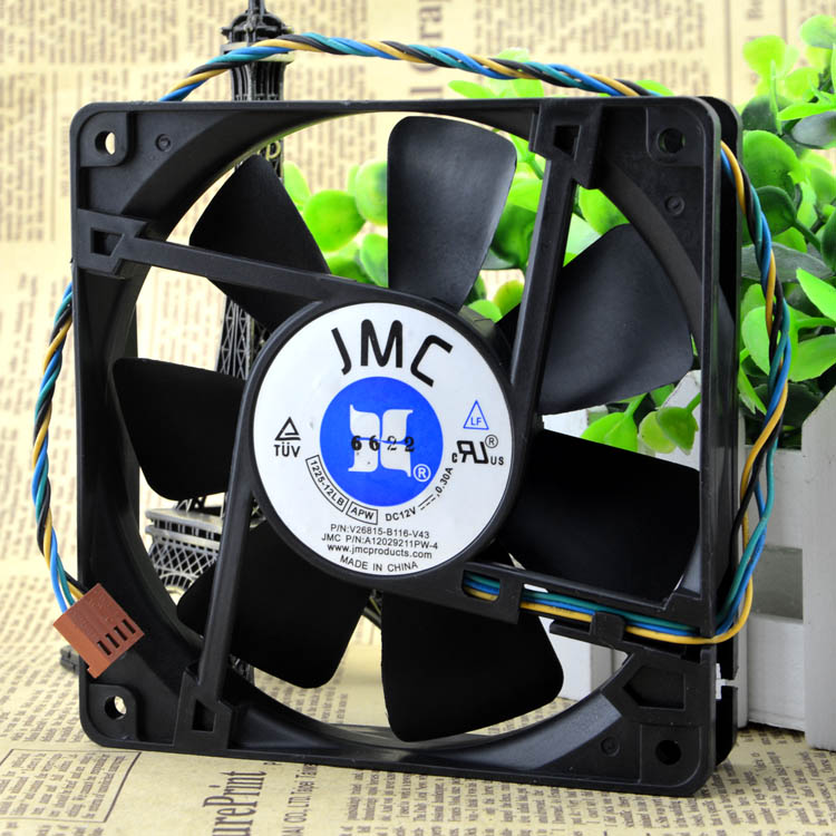 JMC 1225-12LB DC12V 0.30A V26815-B116-V43 A12029211PW-4  server cooling fan