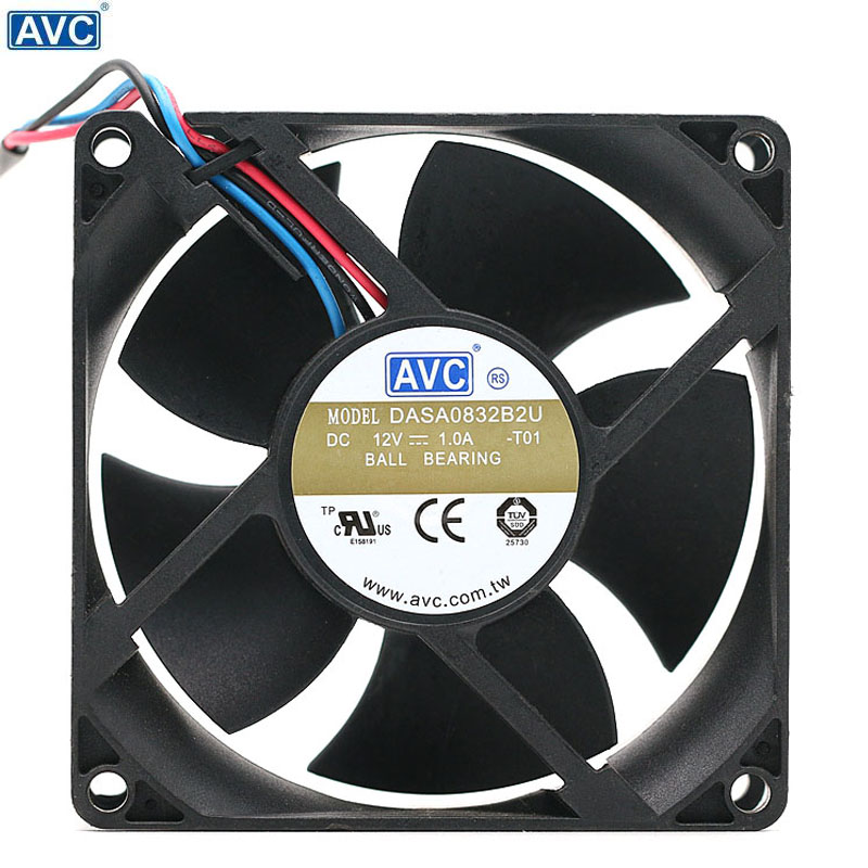 AVC DASA0832B2U 12V 1.0A dual ball super large cooling fan