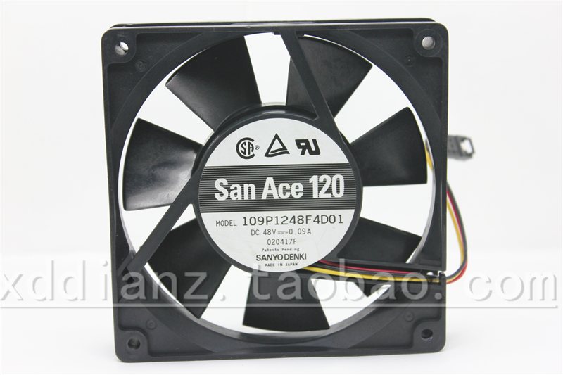 Sanyo 109P1248F4D01 120MM 48V 0.09A double ball mute cooling fan