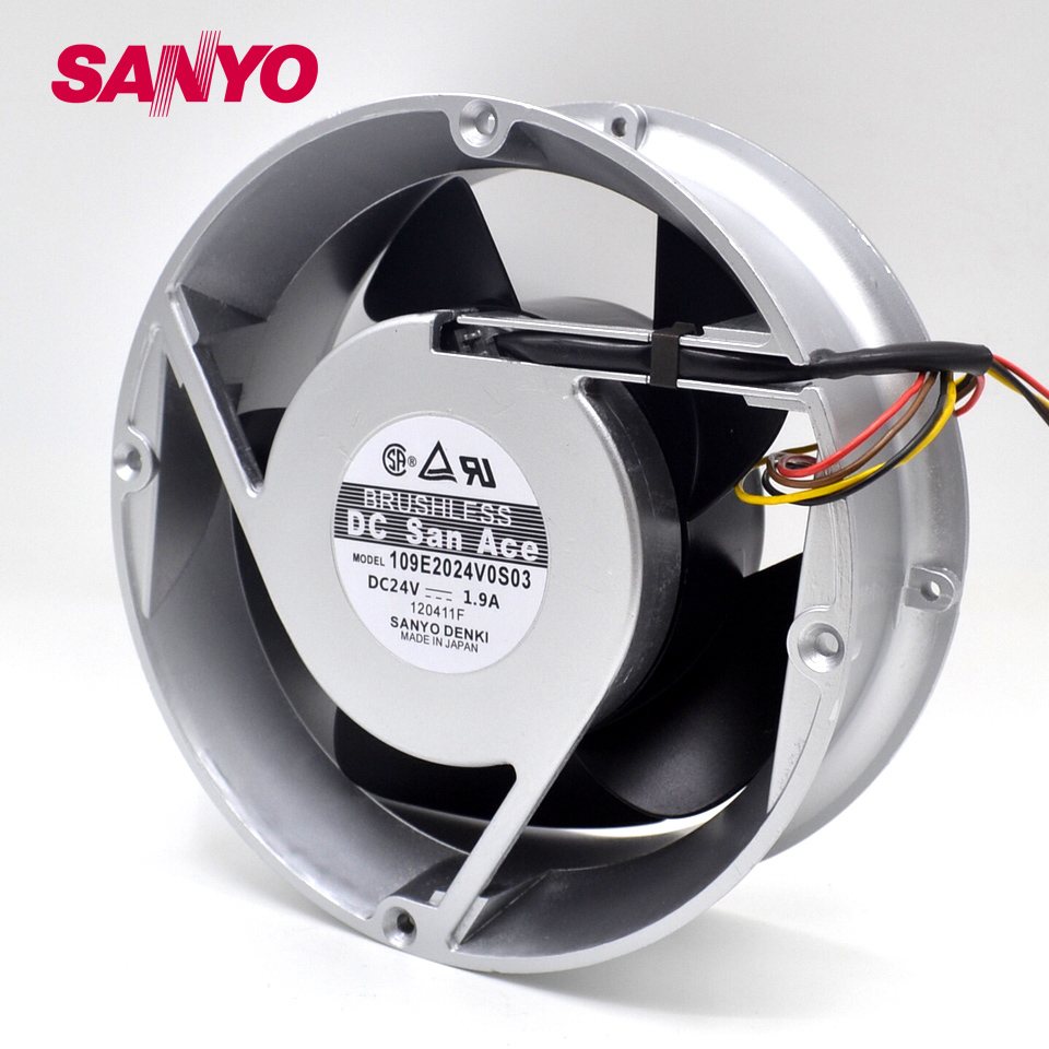 SANYO 109E2024V0S03 24V 1.9A 200*200*70MM 4-wire cooling fan