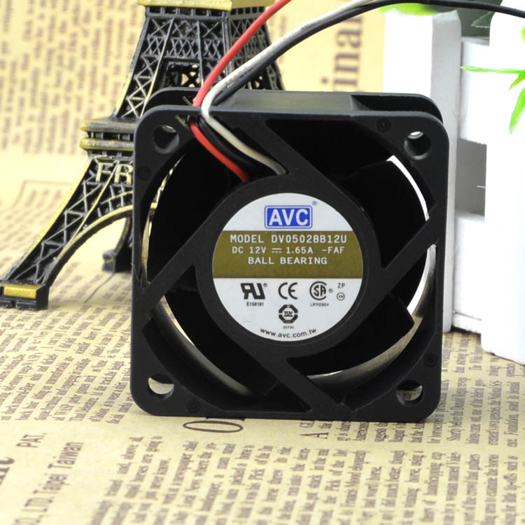 AVC DV05028B12U 5cm 12V 1.65A 2 lines double ball cooling fan