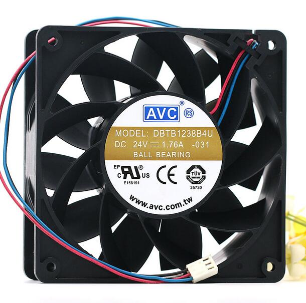 AVC DBTB1238B4U DC24V 1.76A 12CM  3-wires inverter cooling fan