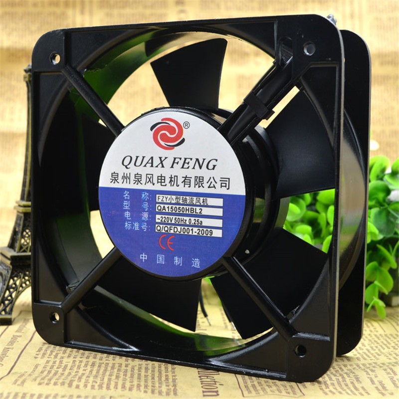 QA15050HBL2 220v 36W 15cm Small Axial Fan Cooling Fan Blower 2-wire Rack Chassis Axial Fan