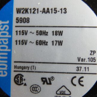 ebmpapst W2K121-AA15-13  115V 50Hz 18W 5908 cooling fan