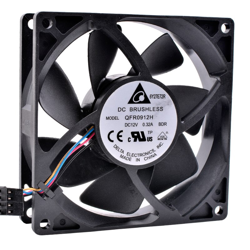 Delta QFR0912H DC12V 0.32A FX8350 4-wire CPU cooling fan