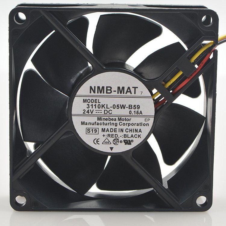 NMB  3110KL-05W-B59 8cm 24V 0.15A 8cm 3-wire Inverter Fan