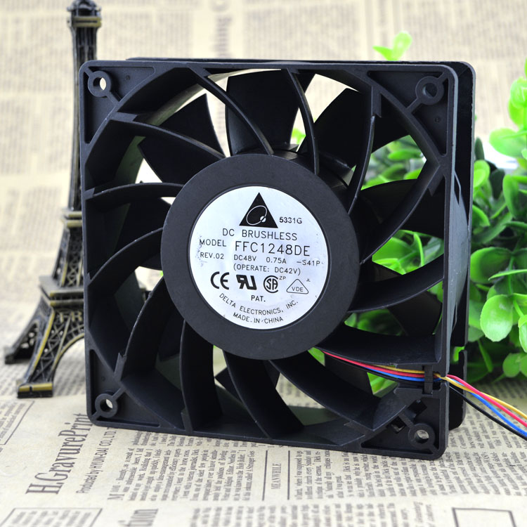 Delta FFC1248DE 48V 0.75A  12CM high volume double ball fan