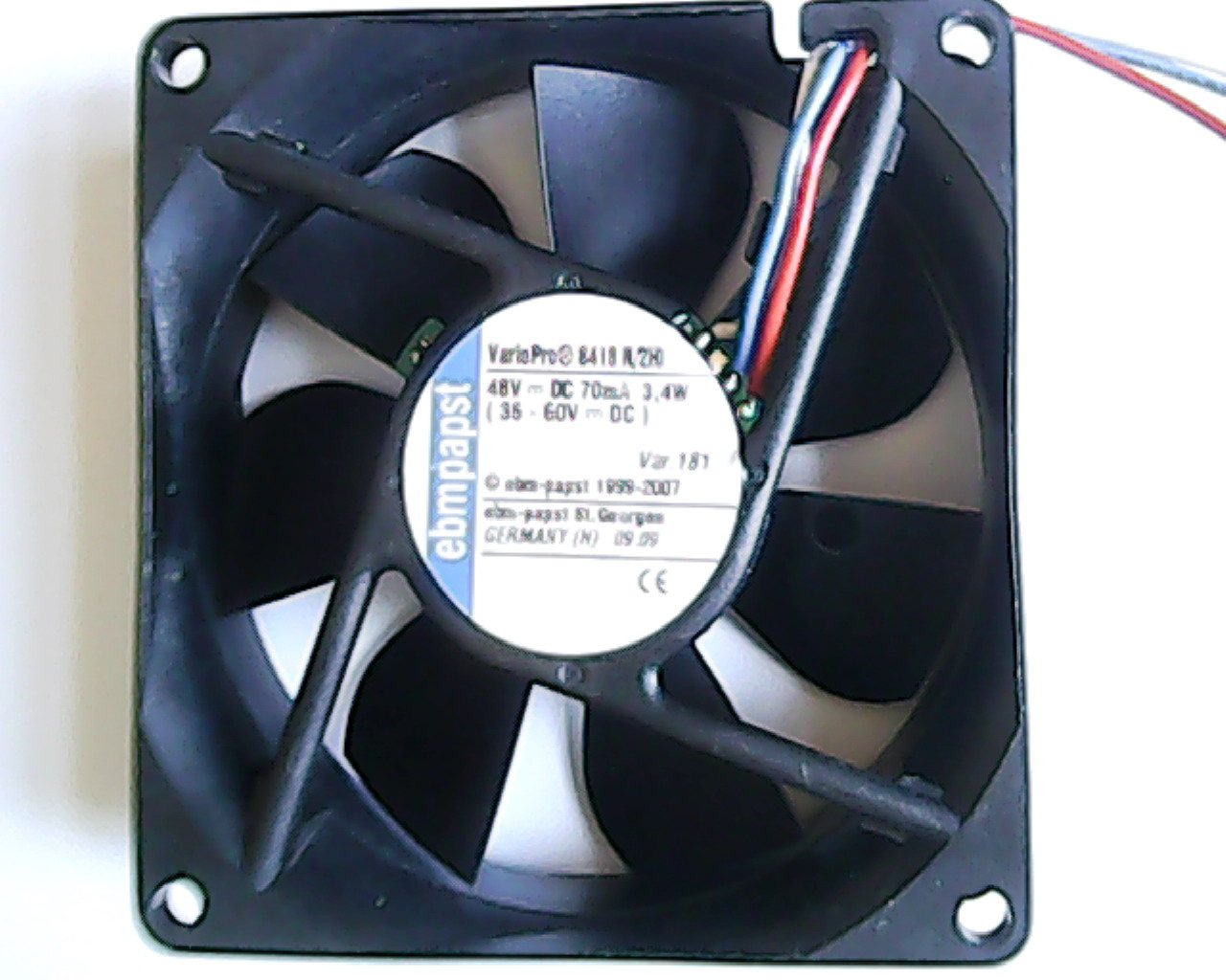 ebmpapst 8418N/2HI 48V 70mA 3.4W cooling fan