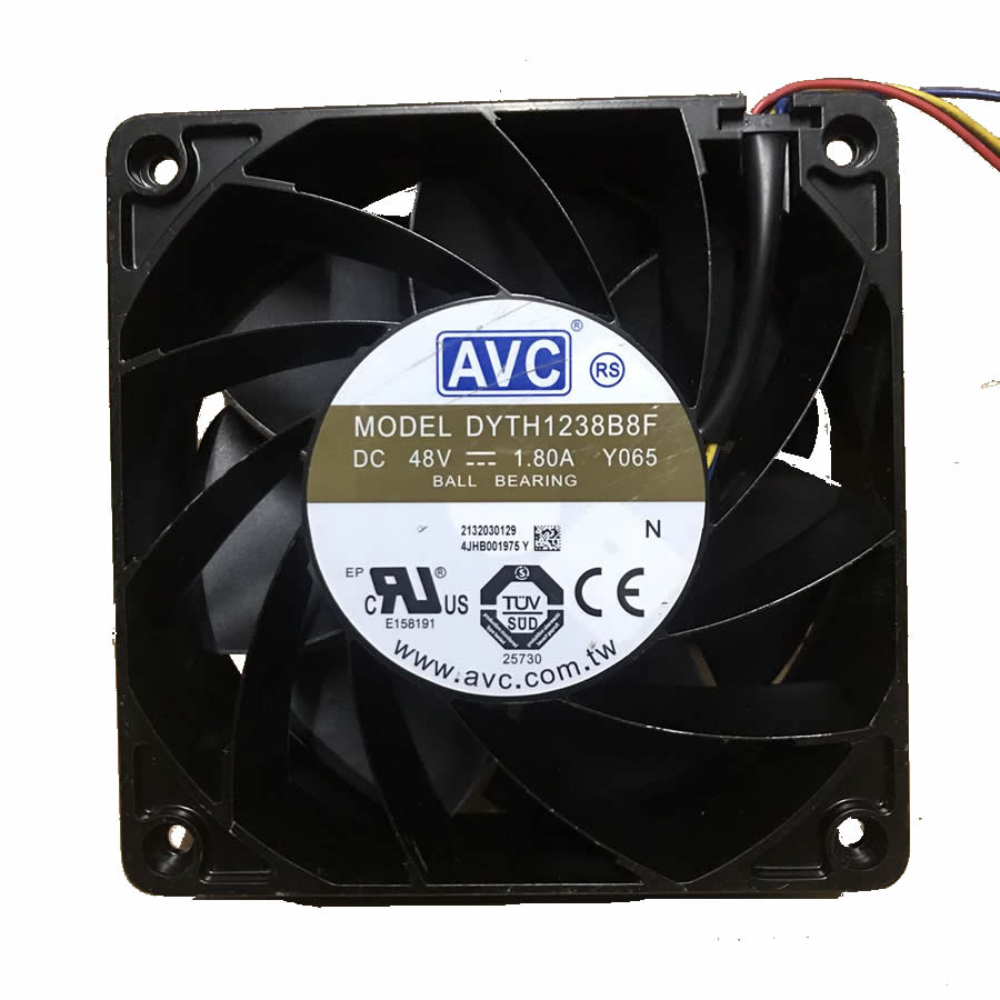 AVC DYTH1238B8F DC48V 1.80A Y082 120*120*38MM  4-wire server industrial cooling fan