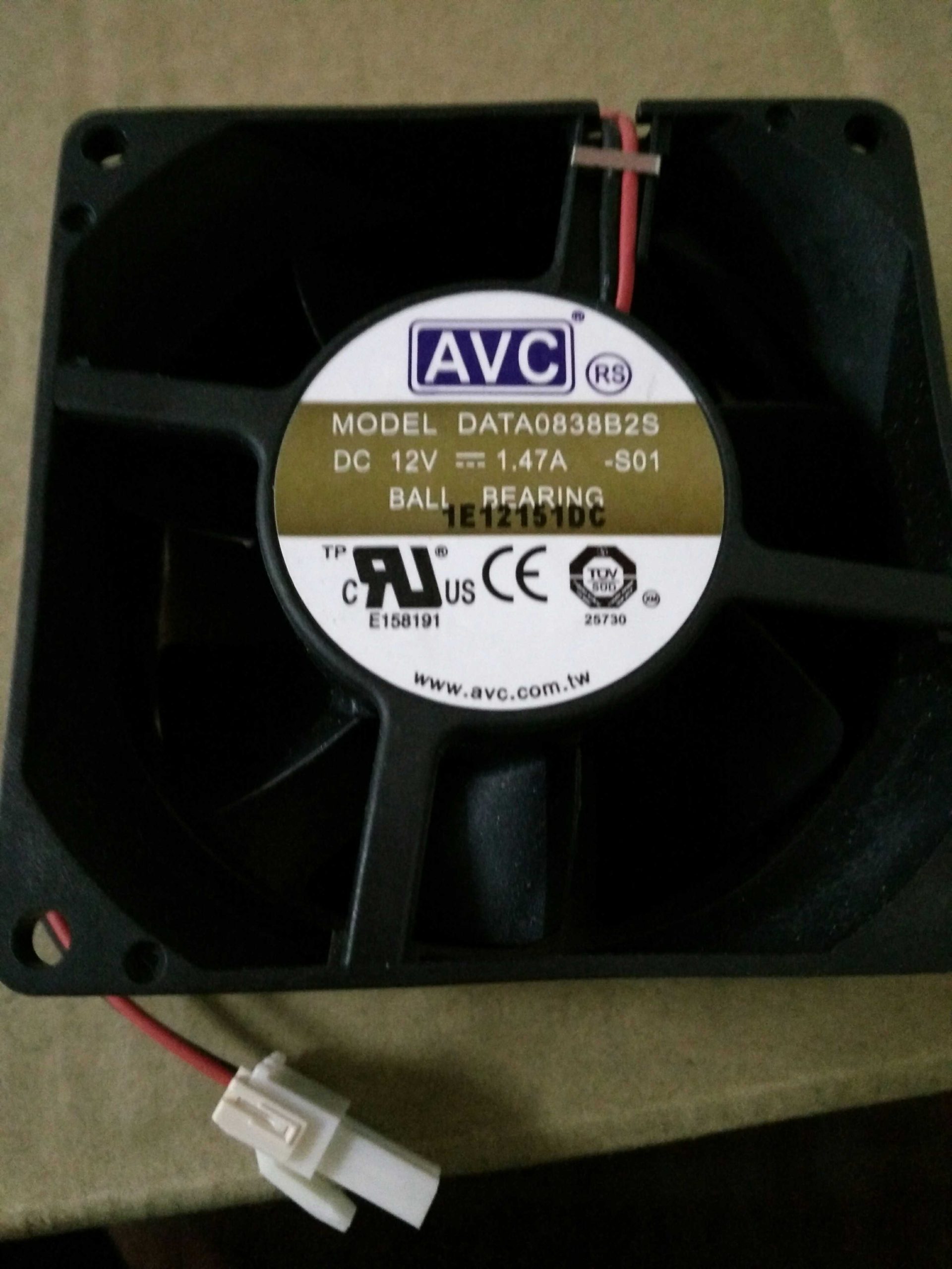 AVC DATA0838B2S 12V 1.47A 2wires cooling fan