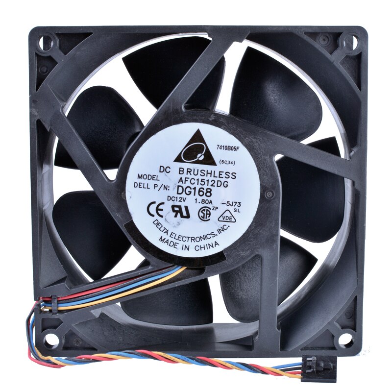 Delta AFC1512DG DG168 12V 1.80A 15CM double ball bearing cooling fan