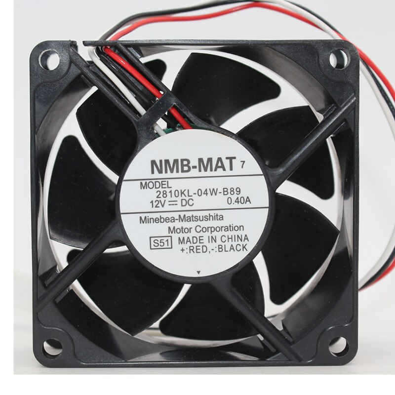 NMB 2810KL-04W-B89 DC12V 0.40A large air cooling fan