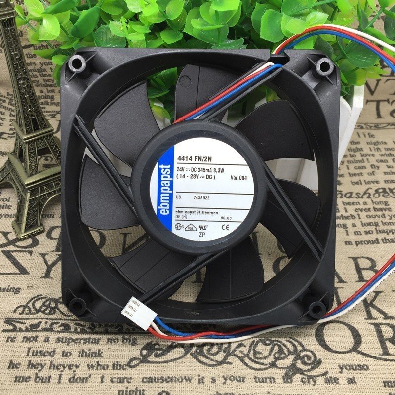 Ebmpapst 4414FN/2N DC24V 8.3W 3-wire Square Cooling Fan