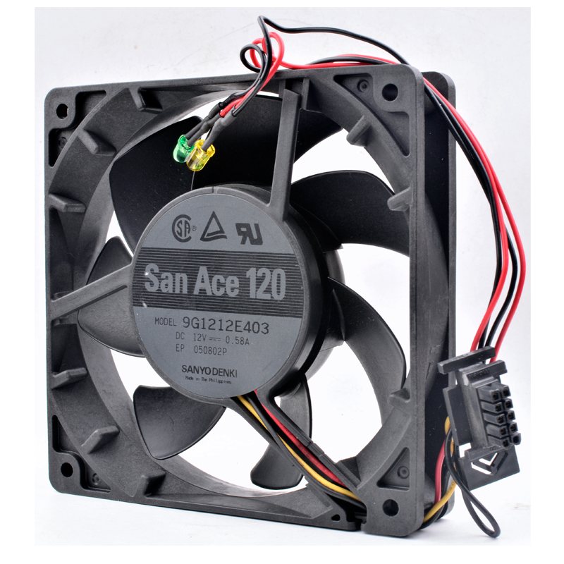Sanyo 9G1212E403 DC12V 0.58A server chassis cooling fan