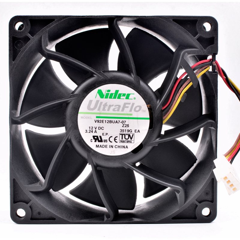 Nidec V92E12BUA7-07 DC 12V 3.24A large air cooling fan