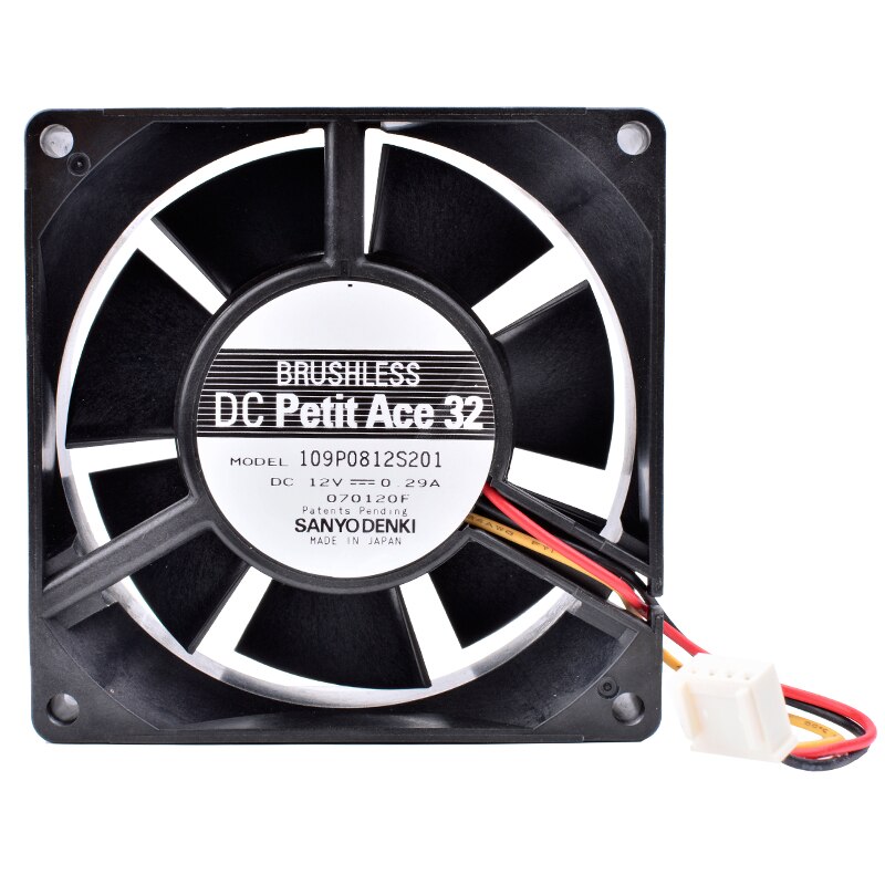 Sanyo 109P0812S201 12V 0.29A DC Petit Ace 32 Brushless cooling fan